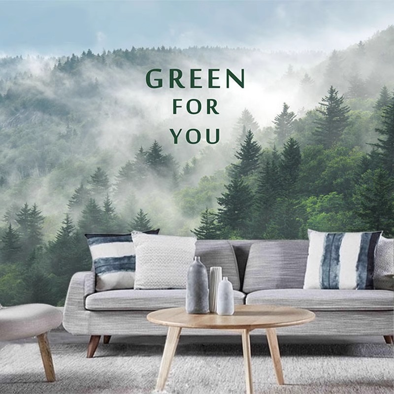 Tv Home Improvement - Papier peint Mural personnalisé forêt brumeuse,