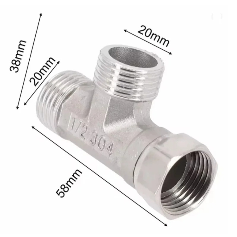 Adaptateur en T en acier inoxy - Toilet Flush Valve avis et prix
